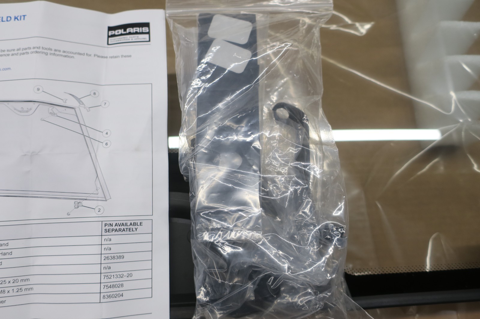 POLARIS OEM Full Front Windshield, Glass, RANGER SP 570