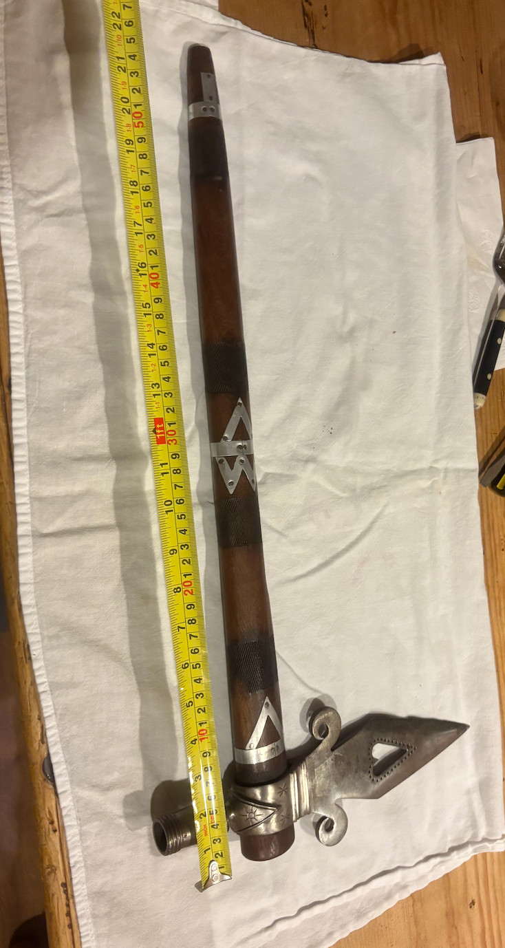 Antique vintage Native American Indian heart Trade Pipe Tomahawk Navajo Axe