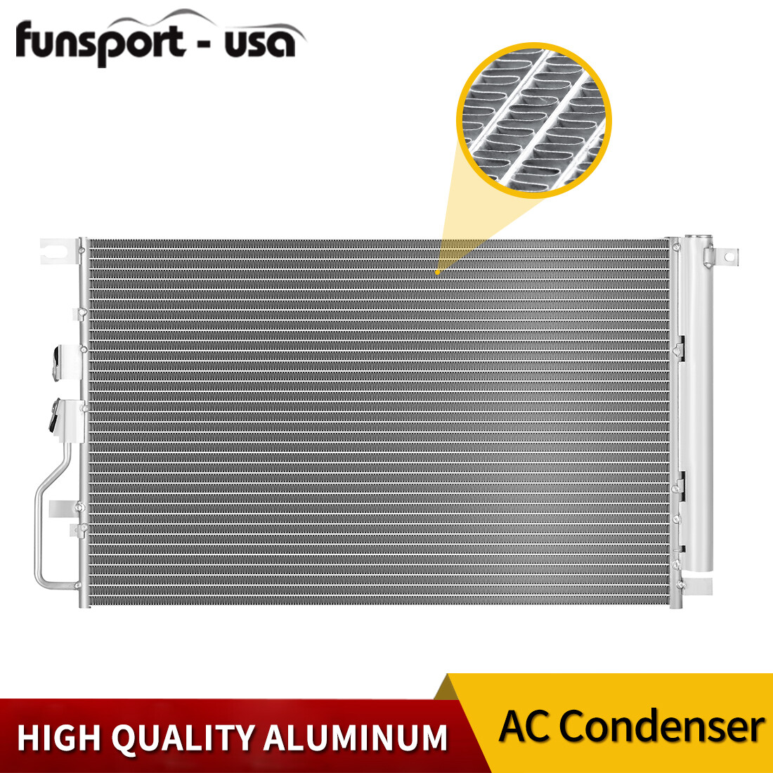 A/C AC Condenser for 2010-2015 Chevy Equinox GMC Terrain 2.4L 3.0L 3.6L Aluminum