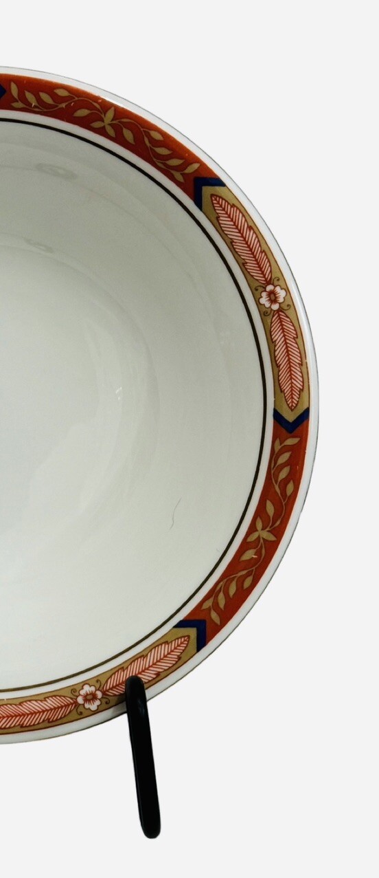 Royal Worcester Beaufort Rust Red Soup Bowls 6.75” Lot Set Of 4 Made In England