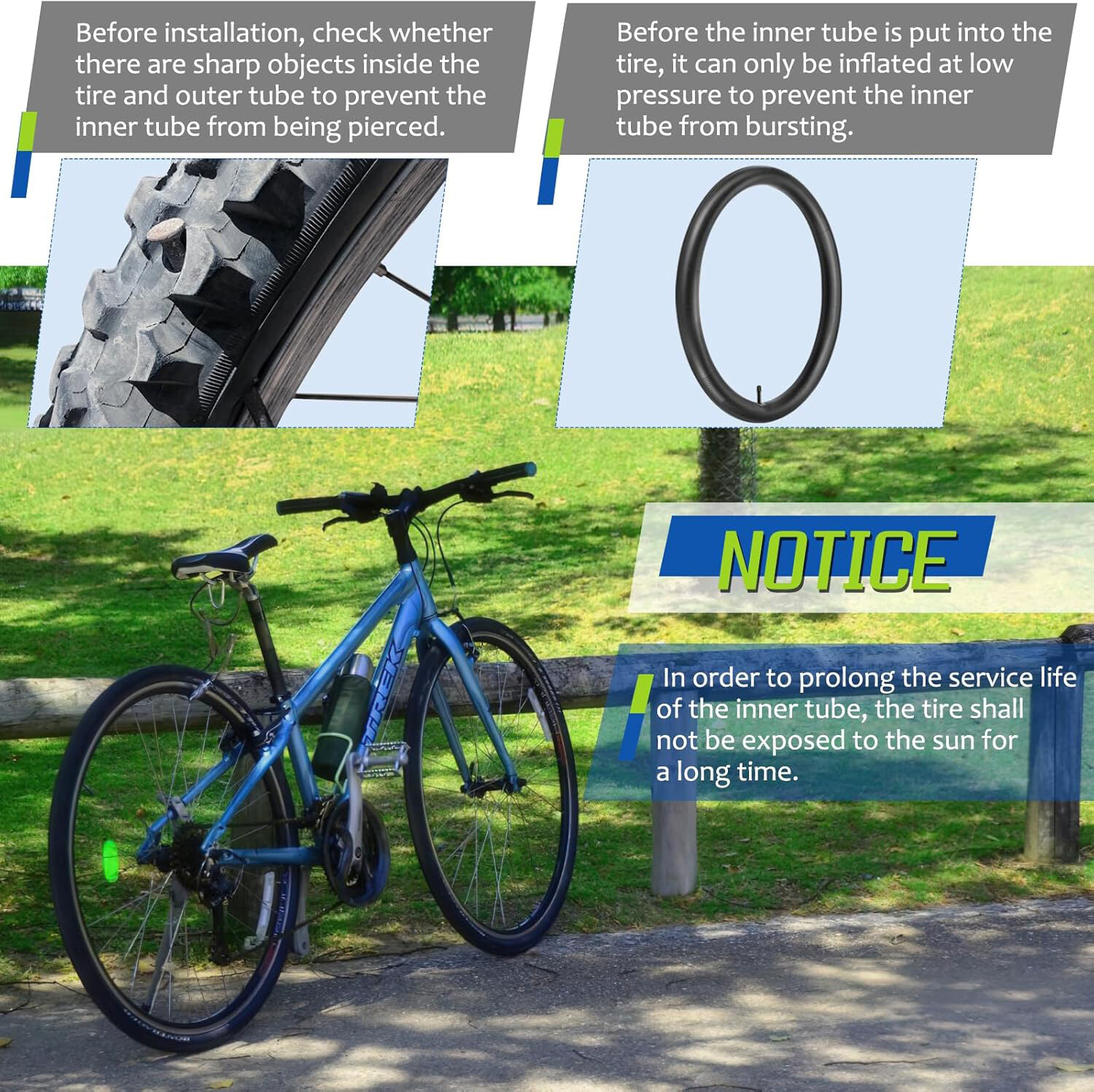 4 x 26" inch Bike Inner Tube 26 x 1.75 - 2.125 Bicycle Rubber Tire Interior BMX