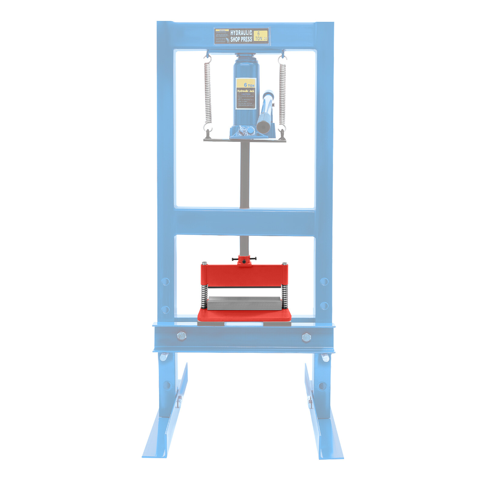 Red 12" Press Brake Attachment for 12-20 Ton Hydraulic Press, Durable Design