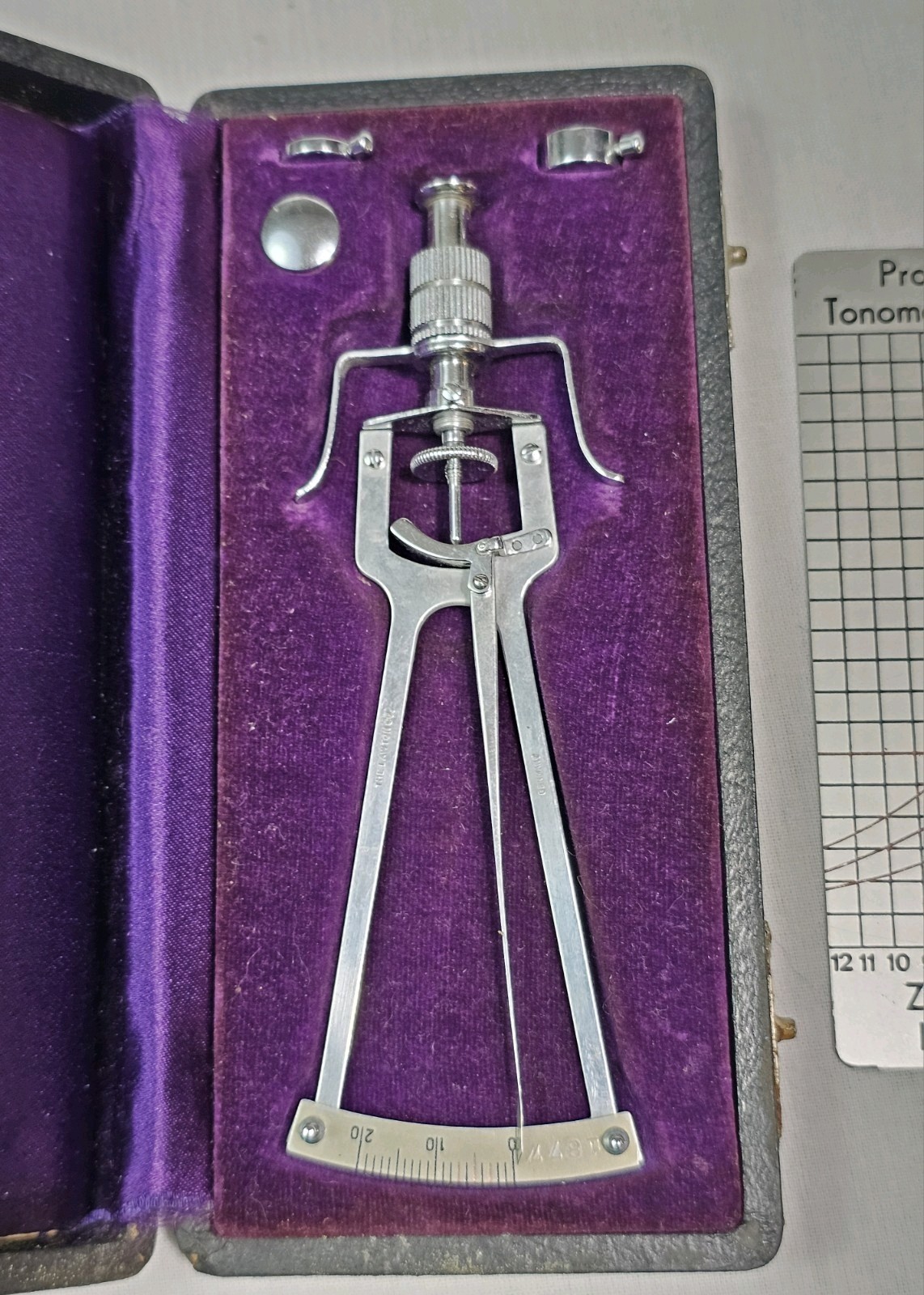 Vintage Mid-Century Schioetz Tonometer Medical Ophthalmology Tool Germany