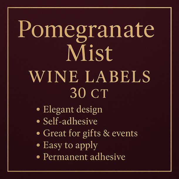 Island Mist Pomegranate Mist Wine Labels 30 ct