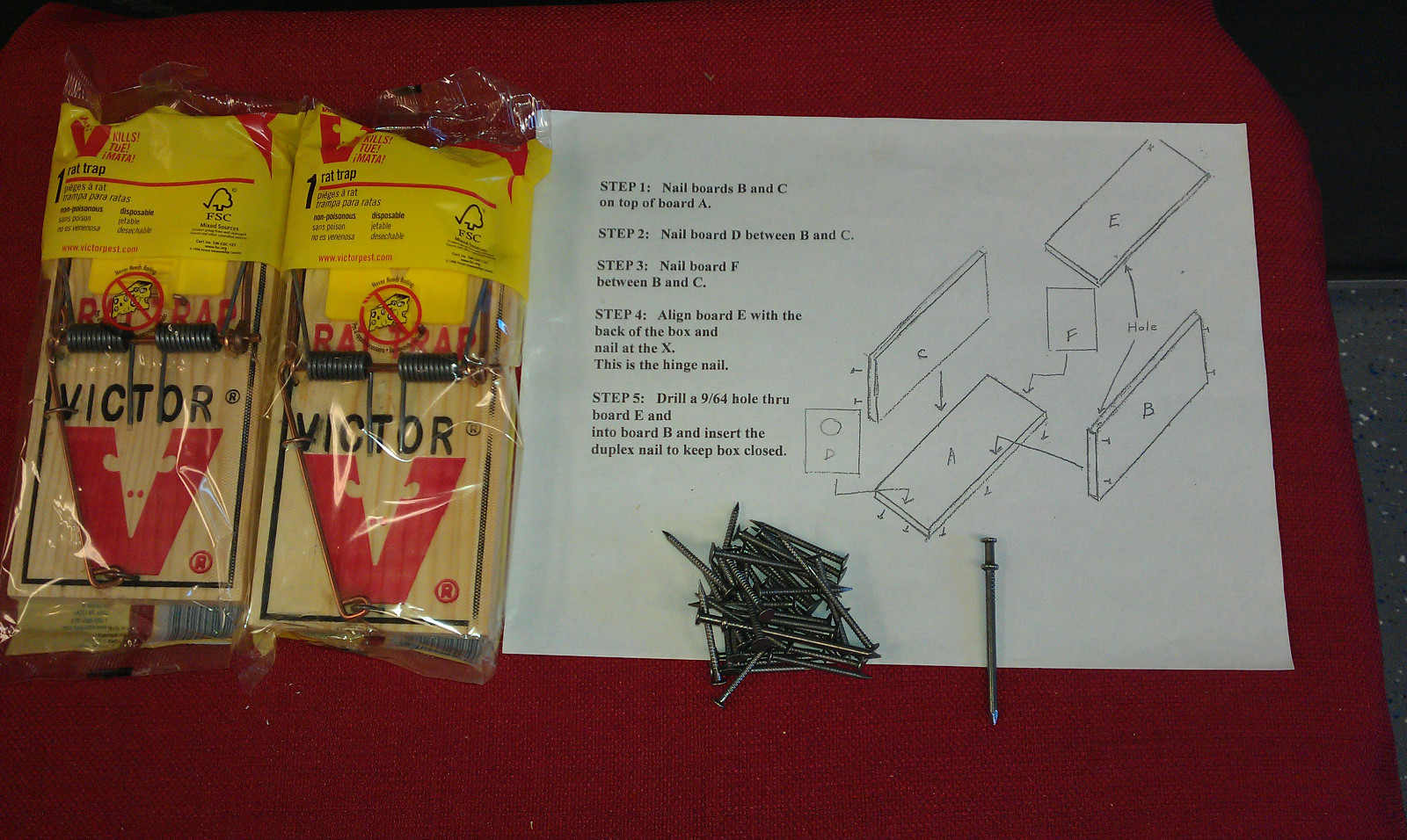 QTY 2/WEASEL BOX KITS INCLUDING RAT TRAPS/WEASEL TRAPPING/TRAPPING SUPPLIES