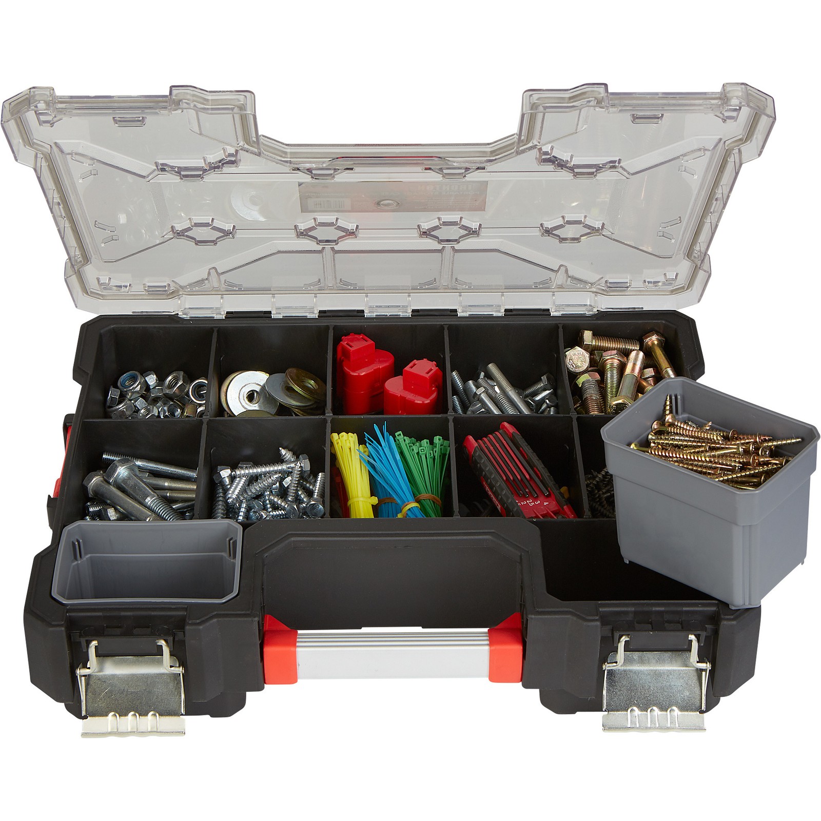 Ironton Portable Storage Case, 17-1/4in.W x 14-1/4in.D x 4-1/4in.H, 12 Deep