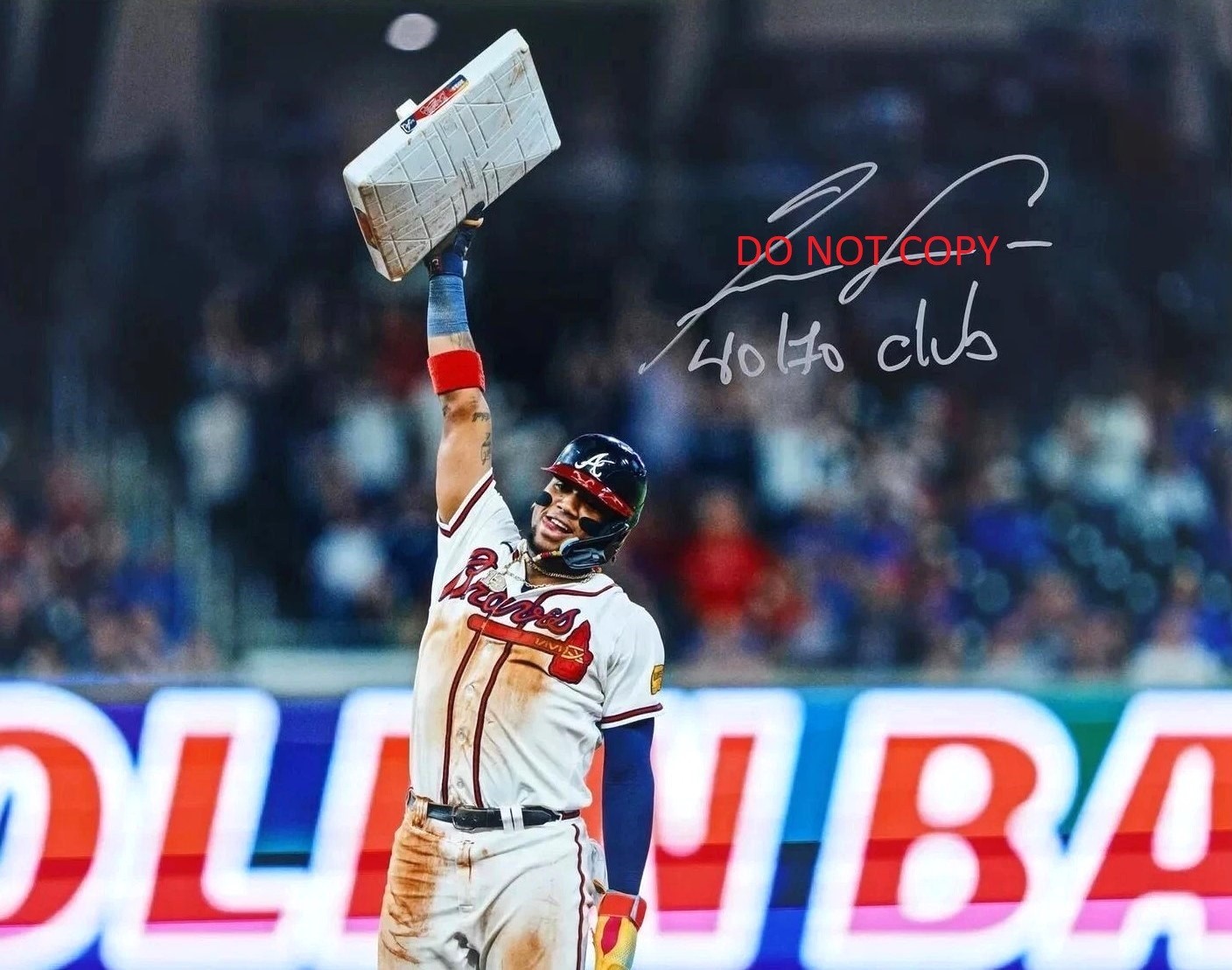 RONALD ACUNA JR - 40/70 CLUB - BRAVES Signed 8x10 Autographed reprint Photo !!