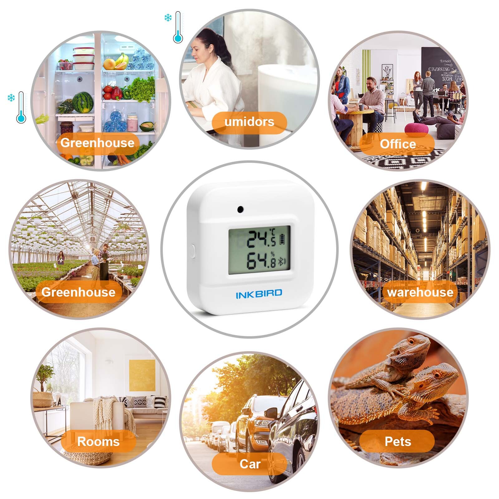 Bluetooth Data Loggers Temperature Humidity Thermometer App Control Greenhouse