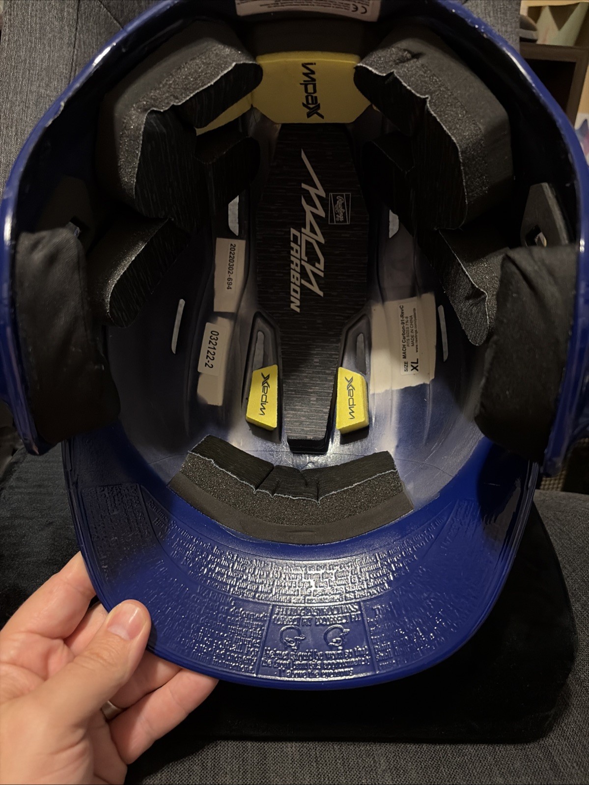 Rare Chicago Cubs New Batting Helmet XL LG Mach Carbon Impax 2022-23