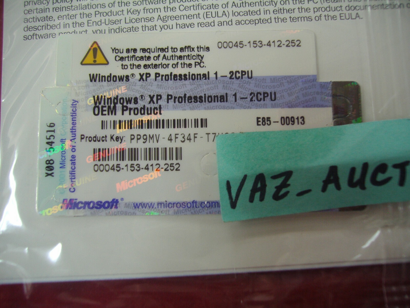 MICROSOFT WINDOWS XP PROFESSIONAL FULL OPERATING SYSTEM MS WIN PRO =NEW SEALED=