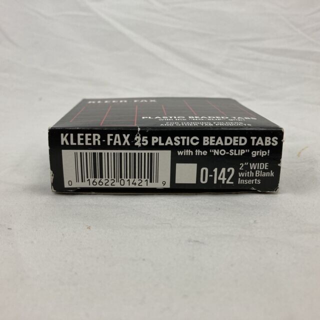 KLEER-FAX HANGING FILE FOLDER TABS WITH INSERTS 3-1/2IN TAB CLEAR 01431