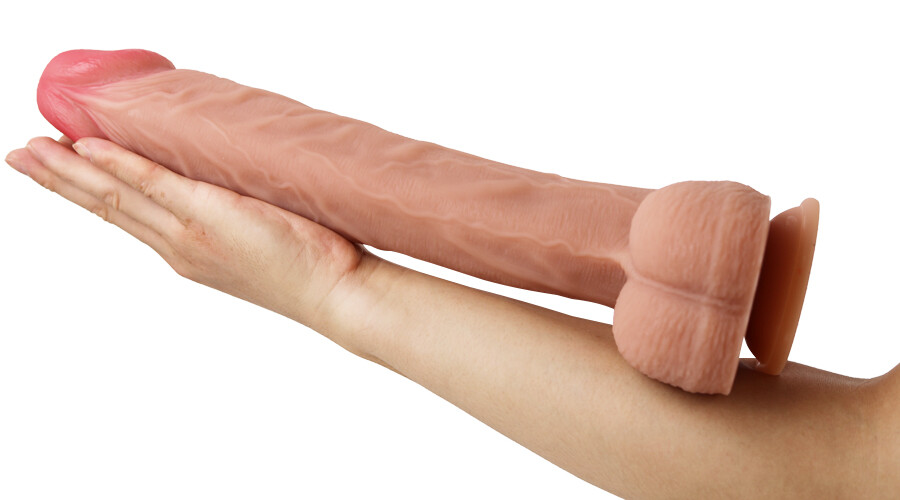14" Silicone Realistic Huge Big Dildo Suction Cup Anal Vagina Sex Toy for Women