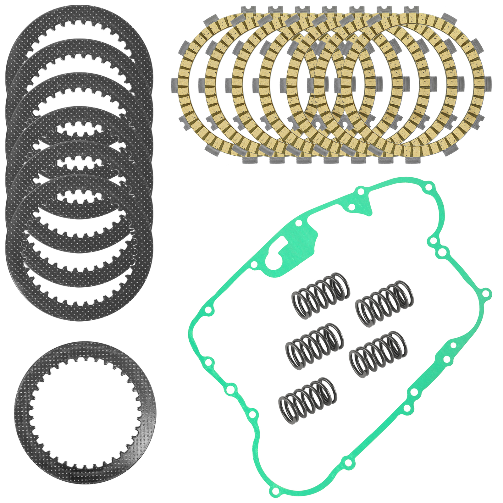 Clutch Friction Steel Plates Kit for Kawasaki Mojave 250 KSF250-A 1987 - 2004