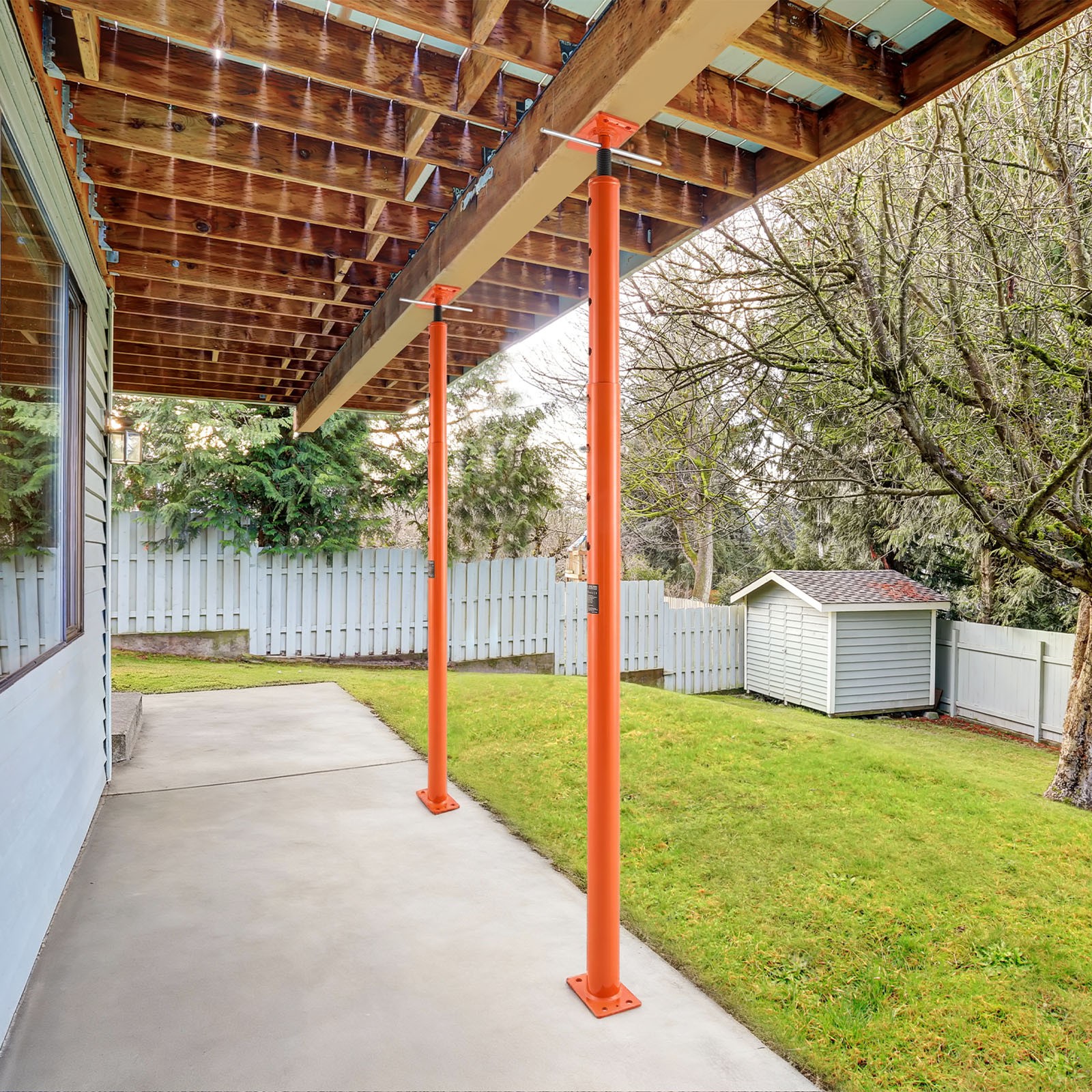 VEVOR House Floor Jacks Adjustable Floor Jack Post Leveling Lift 2PCS 53-93 Inch