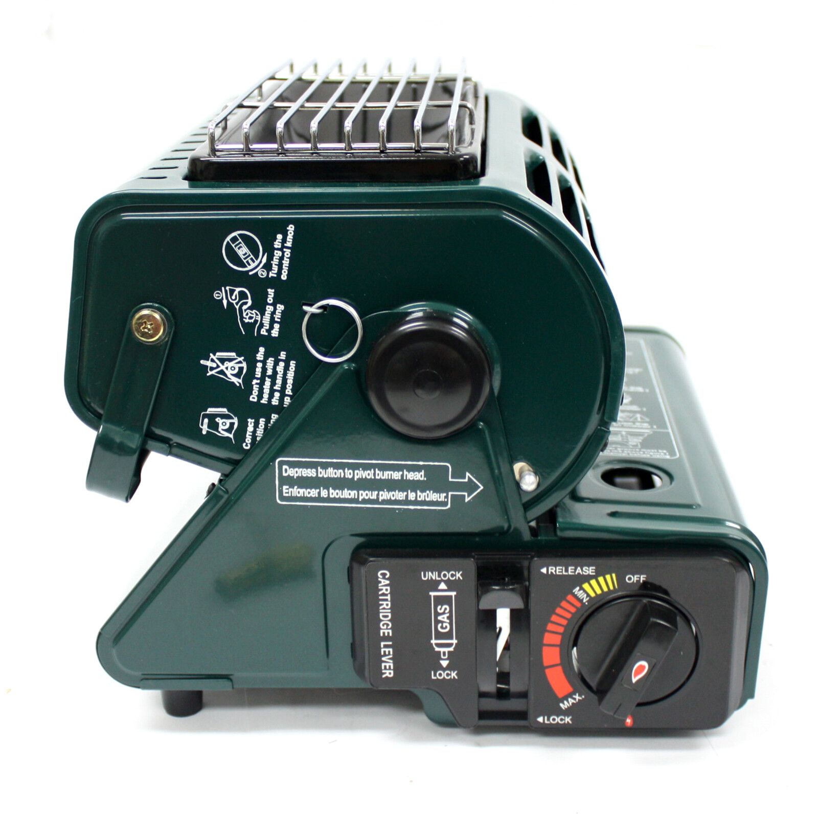 2 in1 Butane LP Gas Ceramic Burner Heater Warmer Heating & Cooking Stove Camping