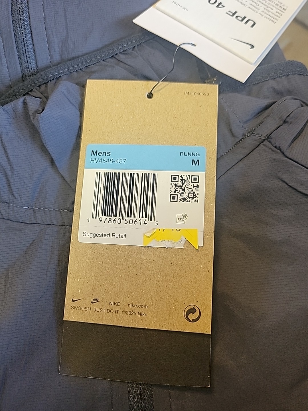 Nike Stride Men's MediumRepel UV Running Jacket Thunder Blue HV4548-437 NEW $125