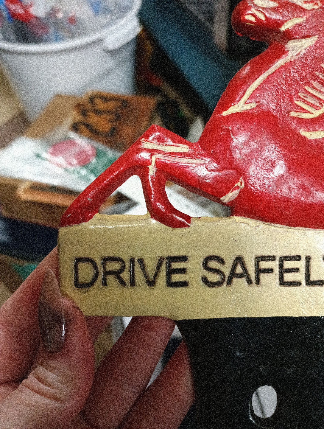 Metal Pegasus Drive Safely Topper