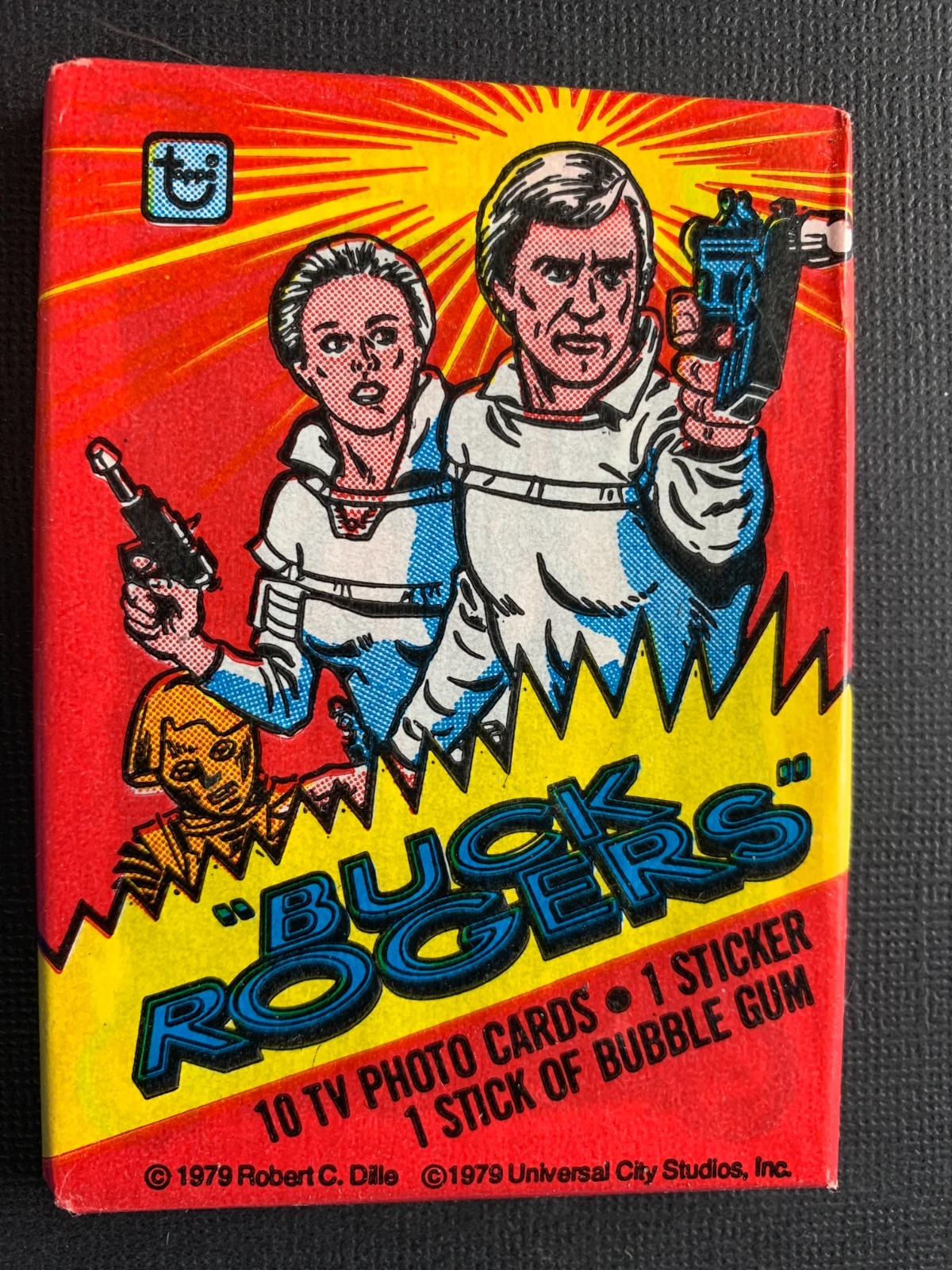 1979 BUCK ROGERS Topps, One Wax Pack Photo cards w/ Bubble Gum from TV show