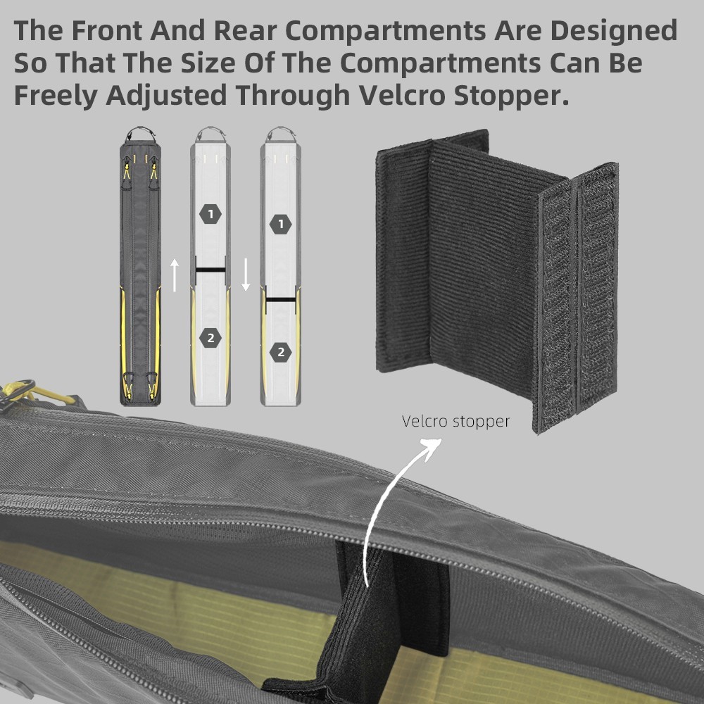 Rhinowalk BIke Large Top Tube Bag Water-Resistant Bikepack For MTB&Road Bike 1pc