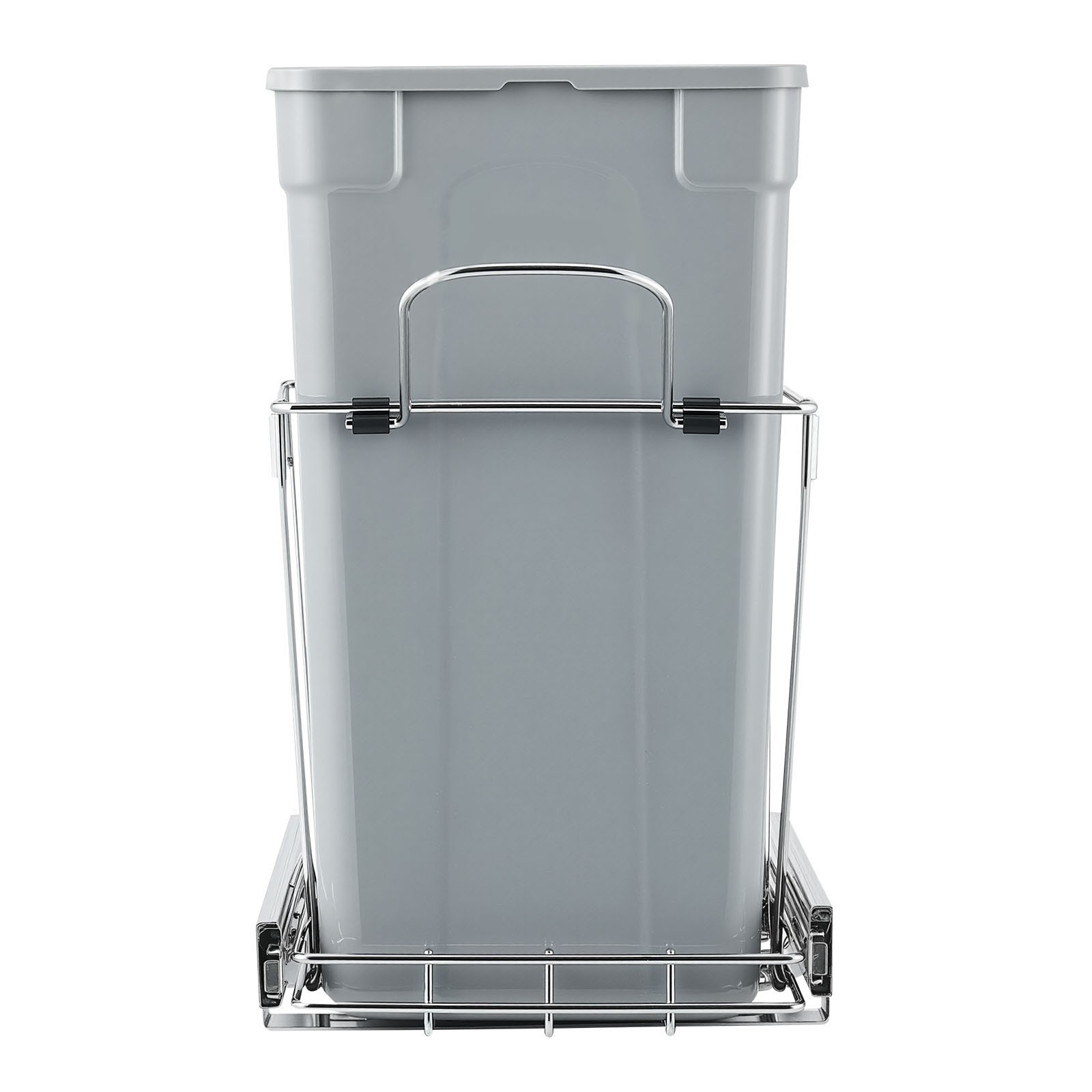35QT Pullout Waste Container Under Cabinet Kitchen Garbage Bin Trash Can
