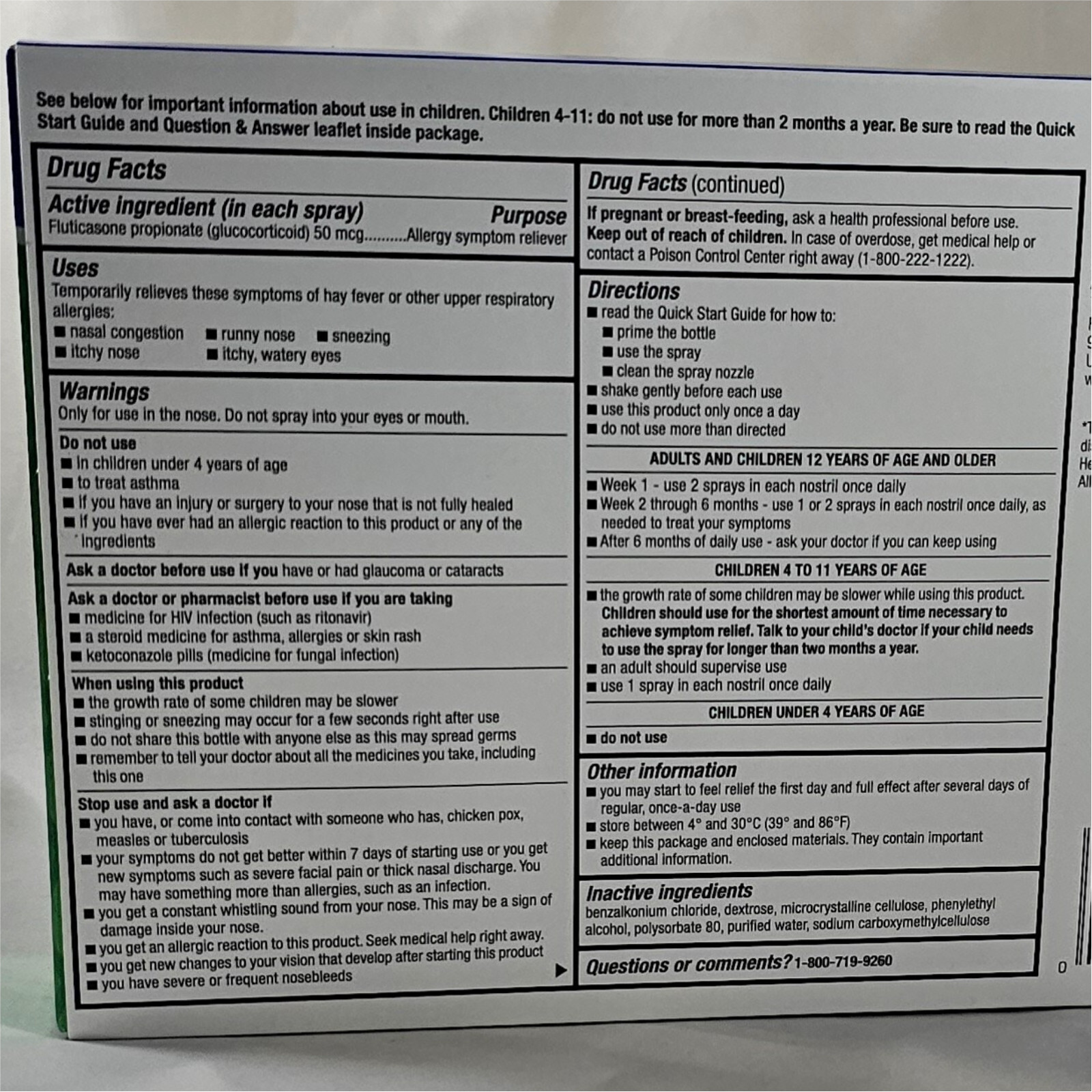 Kirkland Signature Aller-Flo 50 mcg Allergy Spray, 720 Metered Sprays