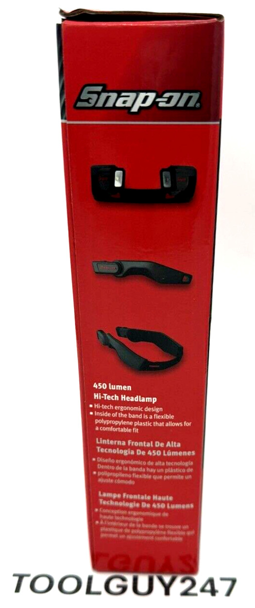 SNAP ON ECHDF042 B HIGH-TECH HEADLAMP LIGHT BLACK 450 LUMENS Rechargeable NEW