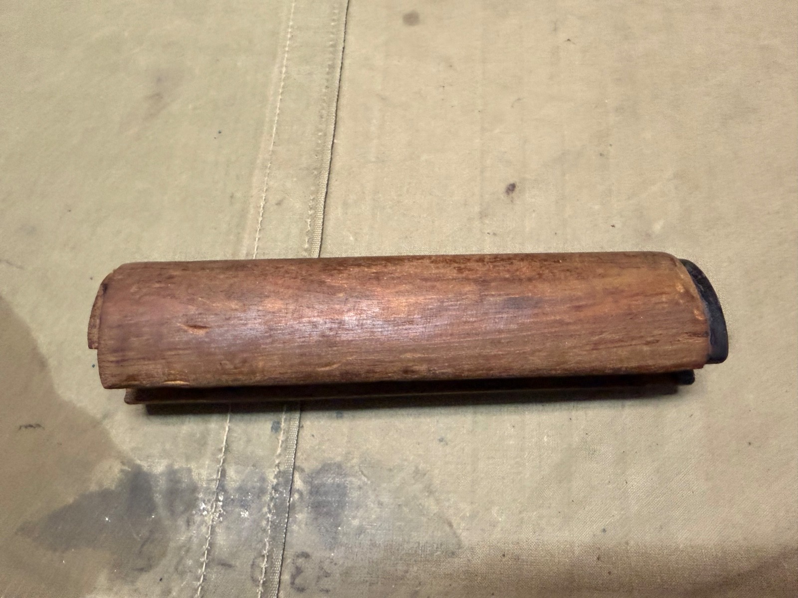 ORIGINAL WWII US ARMY M1 GARAND RIFLE FRONT WOODEN HAND GUARD & SPACER