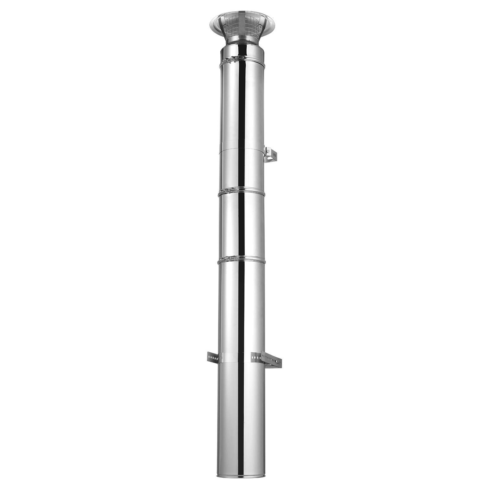 Uimoso 6 x 48 Inch Stainless Steel Insulated Double-Wall Chimney Pipe
