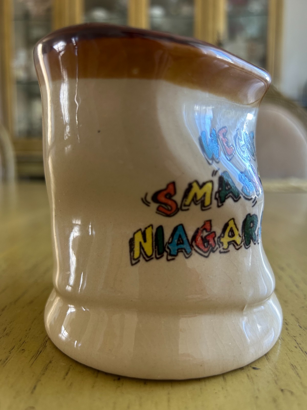 Niagara Falls “I Got Smashed” Twisted Mug Novelty Coffee Cup Souvenir Gift