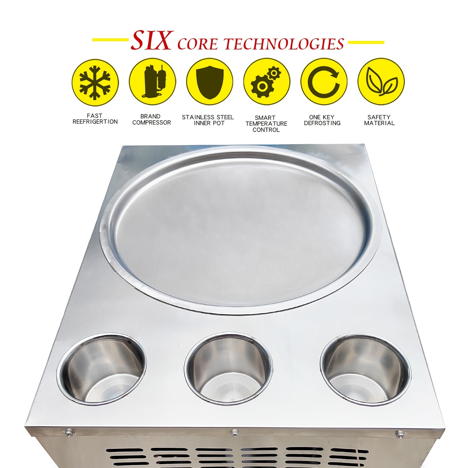 Kolice Commercial countertop rolled ice cream machine for food truck trailer