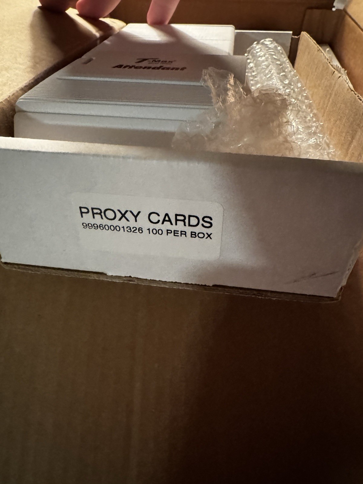 T-Max Attendant Proxy Cards 100 per Box for Access Control Device