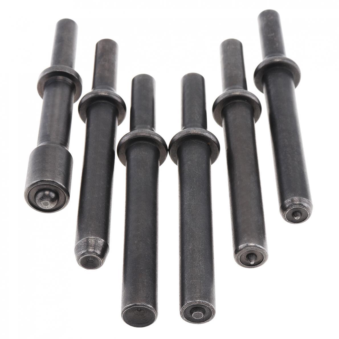 New Set 6 pcs of Air Rivets 45 # Steel Solid Rivet Impact Head Supports Air Tool