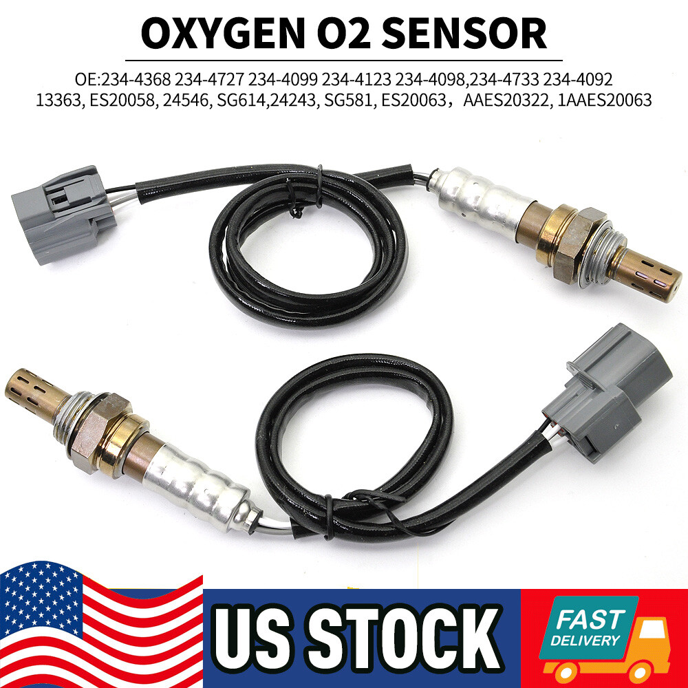 2PCS Sensor Oxygen O2 Front Sensor Rear For 2001-2005 Honda 1.7L Civic 234-4733