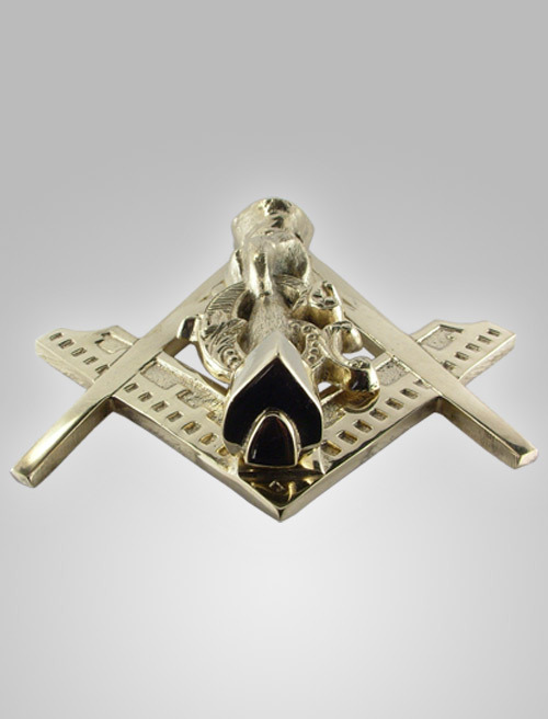 ANTIQUE MASONIC FREEMASONS DOOR KNOCKER DOORKNOCKER -Solid Brass Lodge Quality
