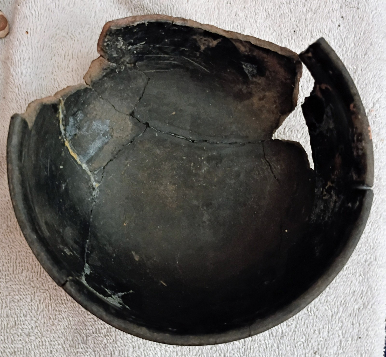 Great Antique Ancestral Pueblo Redware Bowl Corrugated Edge