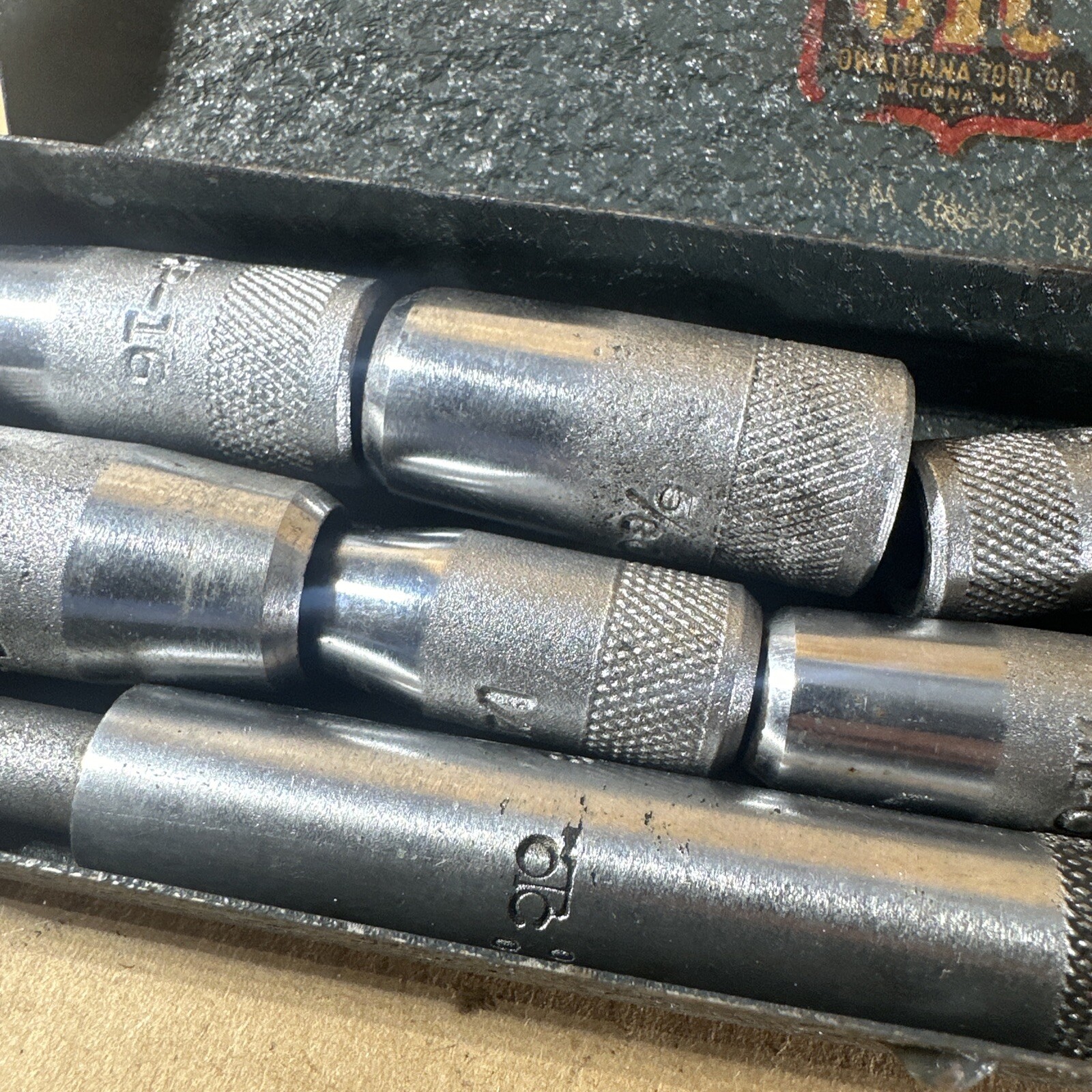 OTC Owatonna Tool No. 813 Gasket Cutting Driver Set W/ Metal Box Made in USA