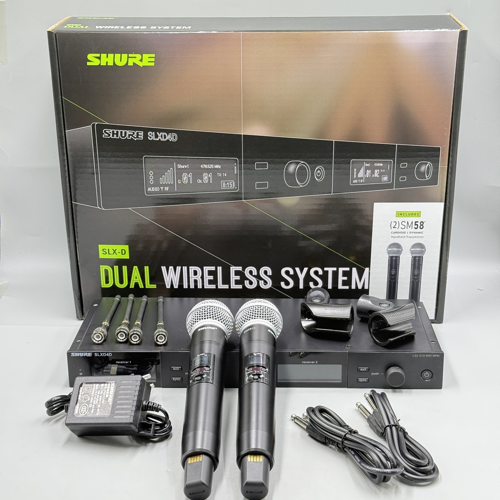 SLXD24D/SM58 Dual Handheld Wireless Microphone System Brand New
