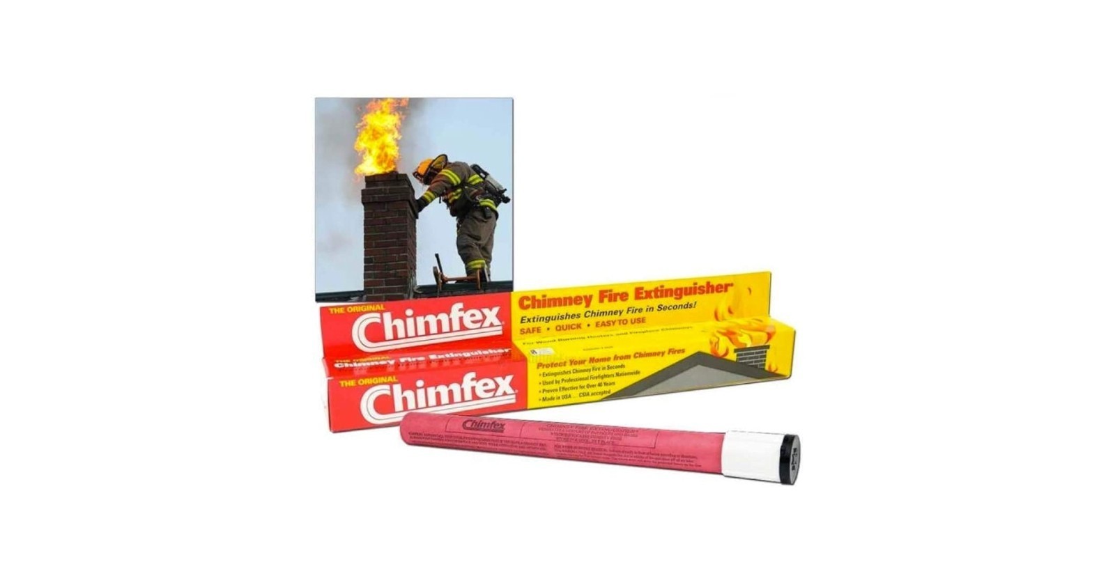 Chimfex Fire Extinguisher Suppressant, Safe, Easy to use, Fire out in 22 Secnds