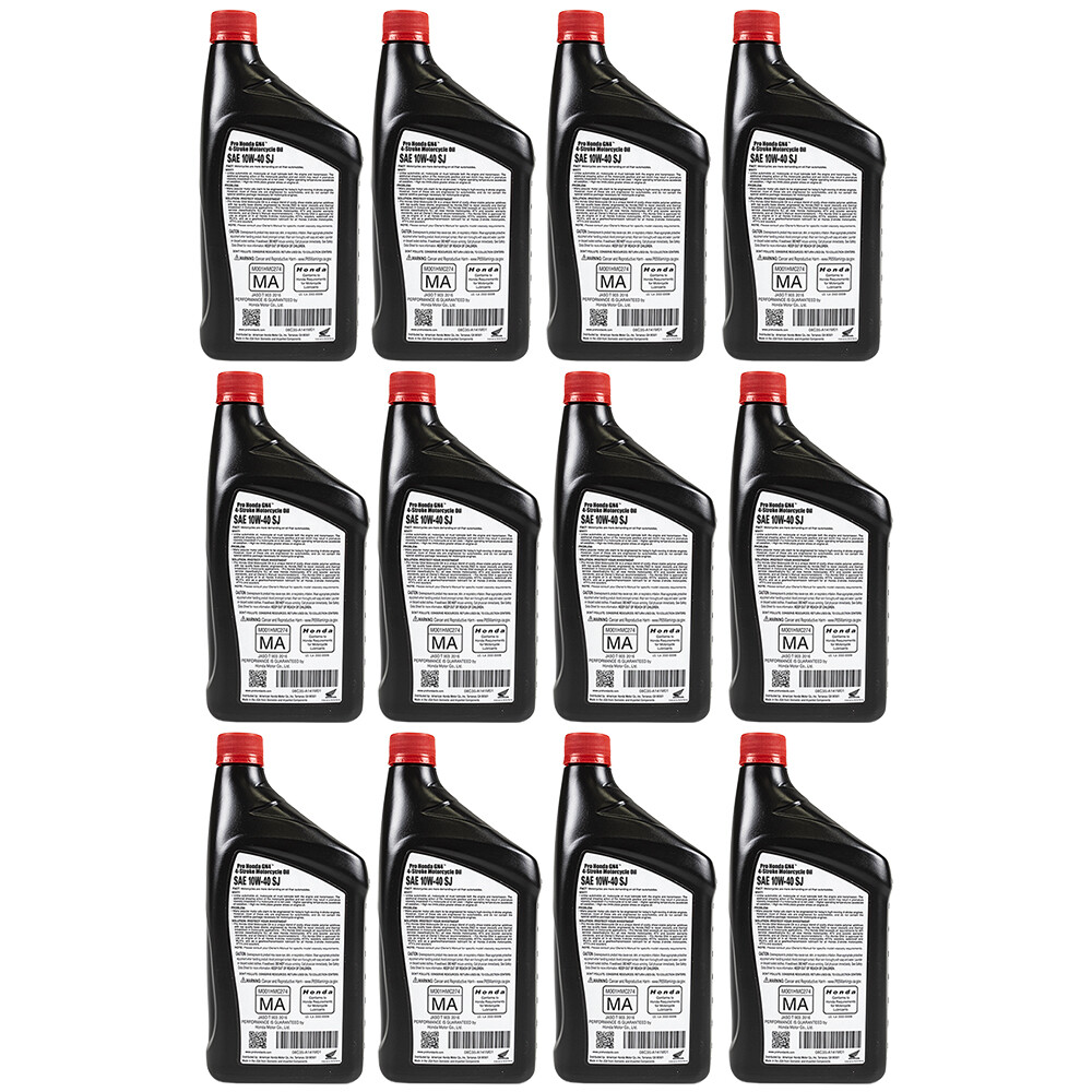 Honda 08C35-A141M01 12pk GN4 10W40 4-Stroke Motorcycle Oil 1 Quart 12-PACK