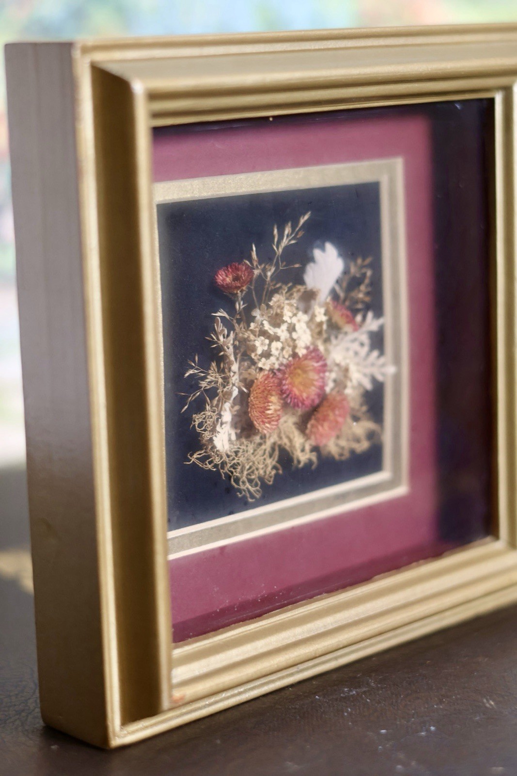 Vintage Pressed Flower Art Lot of 4 Framed Botanical Originals Doris Andrews