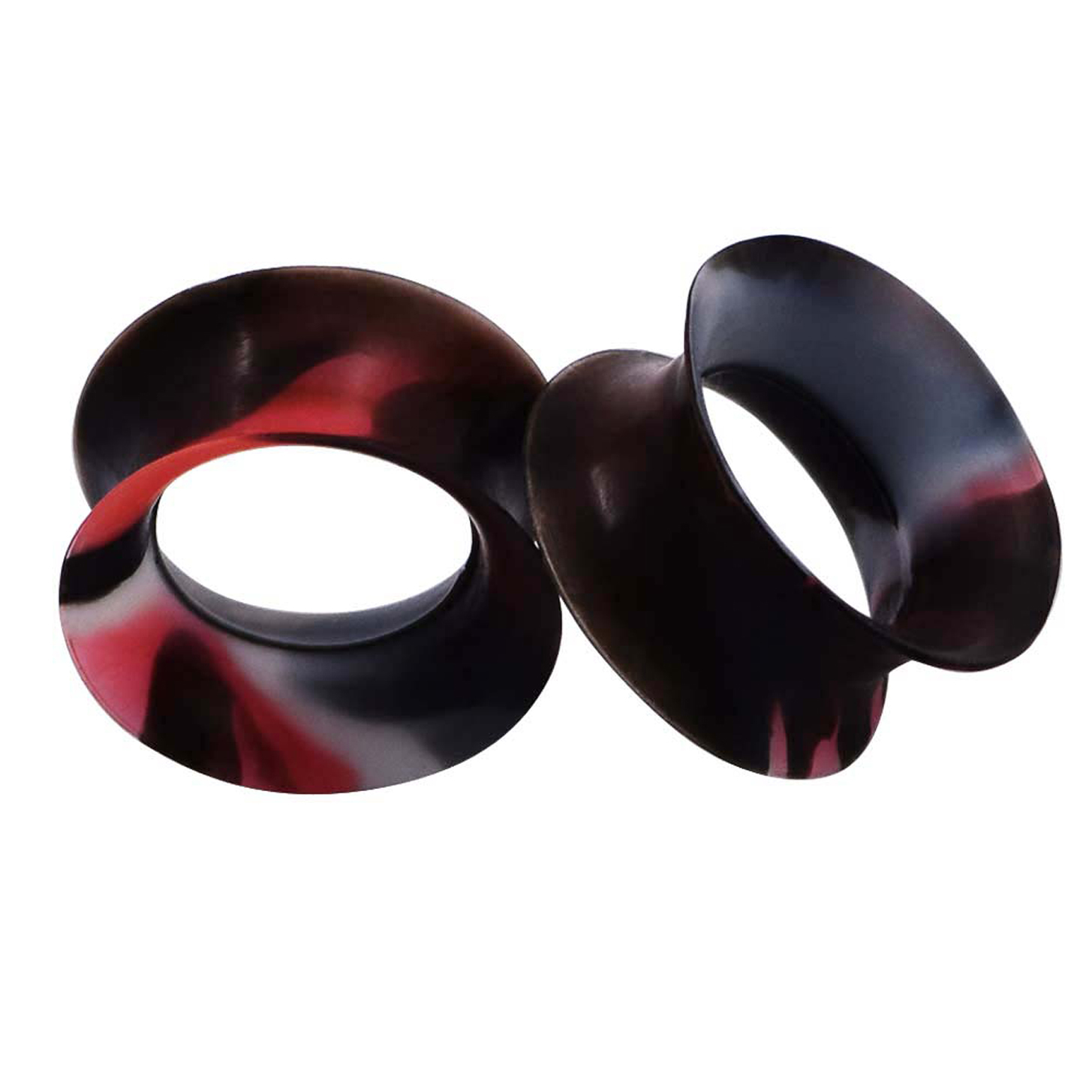 PAIR-ULTRA THIN SILICONE SKINS TUNNELS Ear Gauges Soft Ear plugs Ear Skins 2g-1"