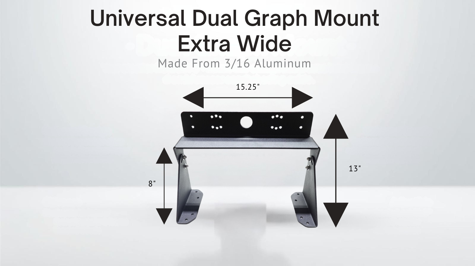 Baldwin Iron Works Universal Dual Graph/Fish Finder Mount (Extra Wide) USA