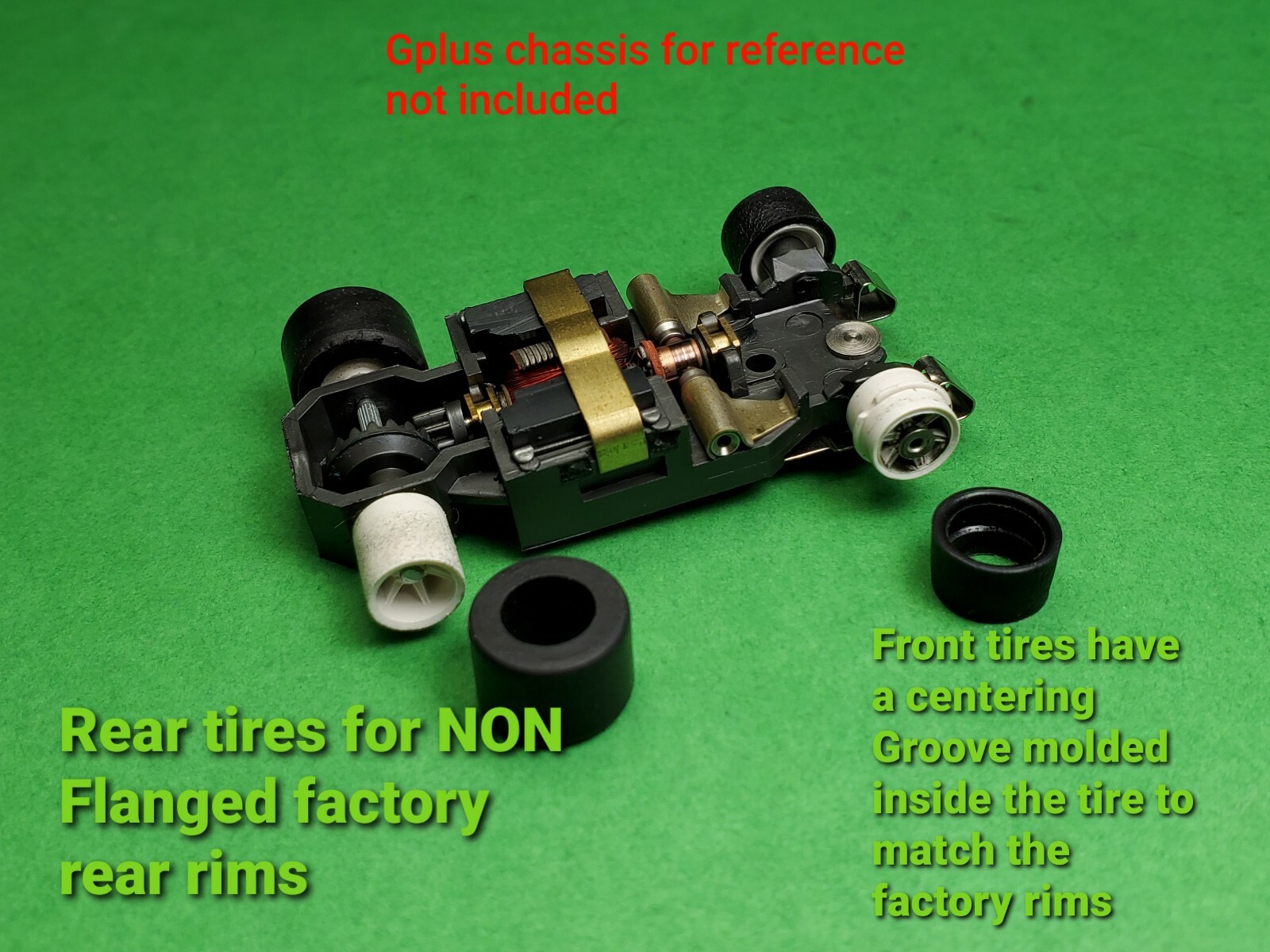 AFX G+ G-PLUS AURORA LOW profile FRONTS & REARS Upgrade Set 16 HO Slot Car tires