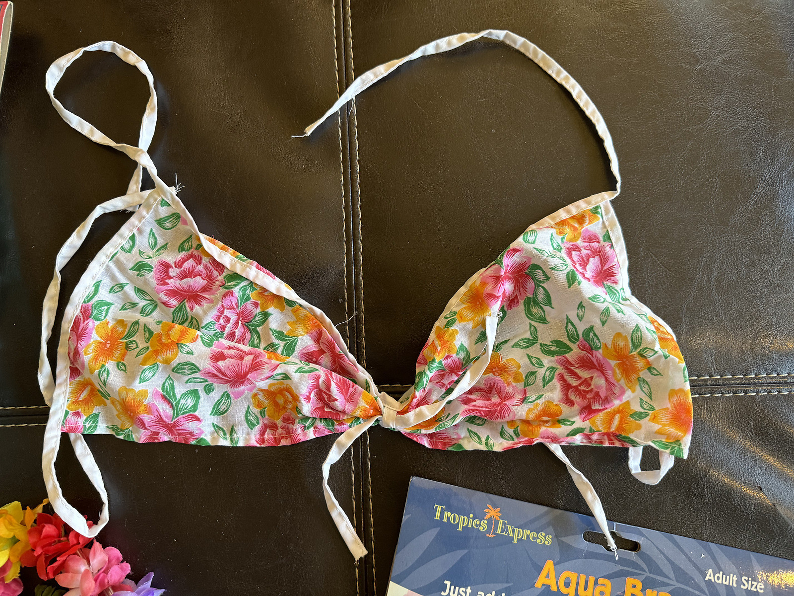 Hawaiian Coconut Shell Bra Luau Lei Hula Mermaid Costume Aqua Bra Grass Skirts