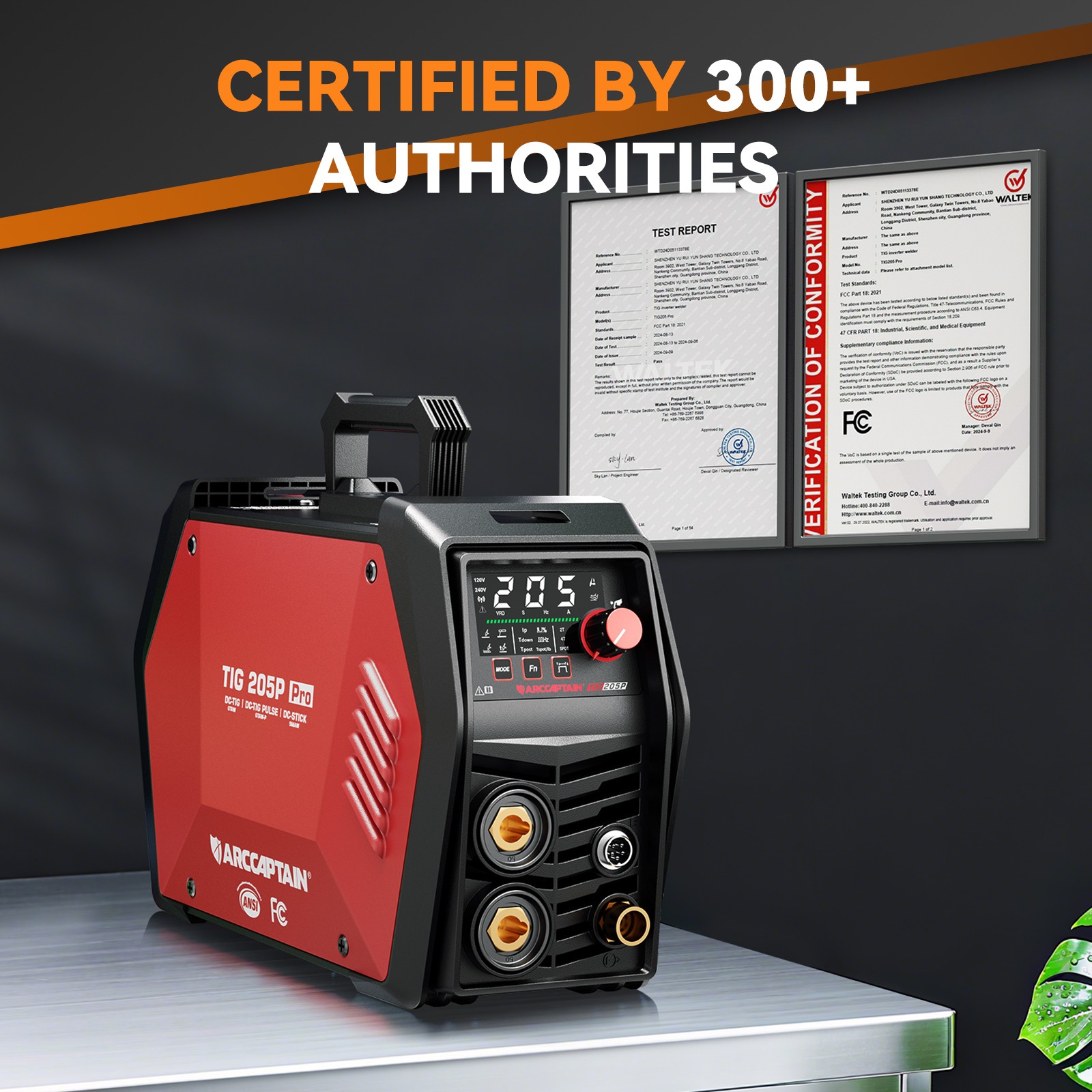 ARCCAPTAIN iControl TIG 205 Pro 5 In 1 Cold Spot Stick/TIG Welder 120V/240V