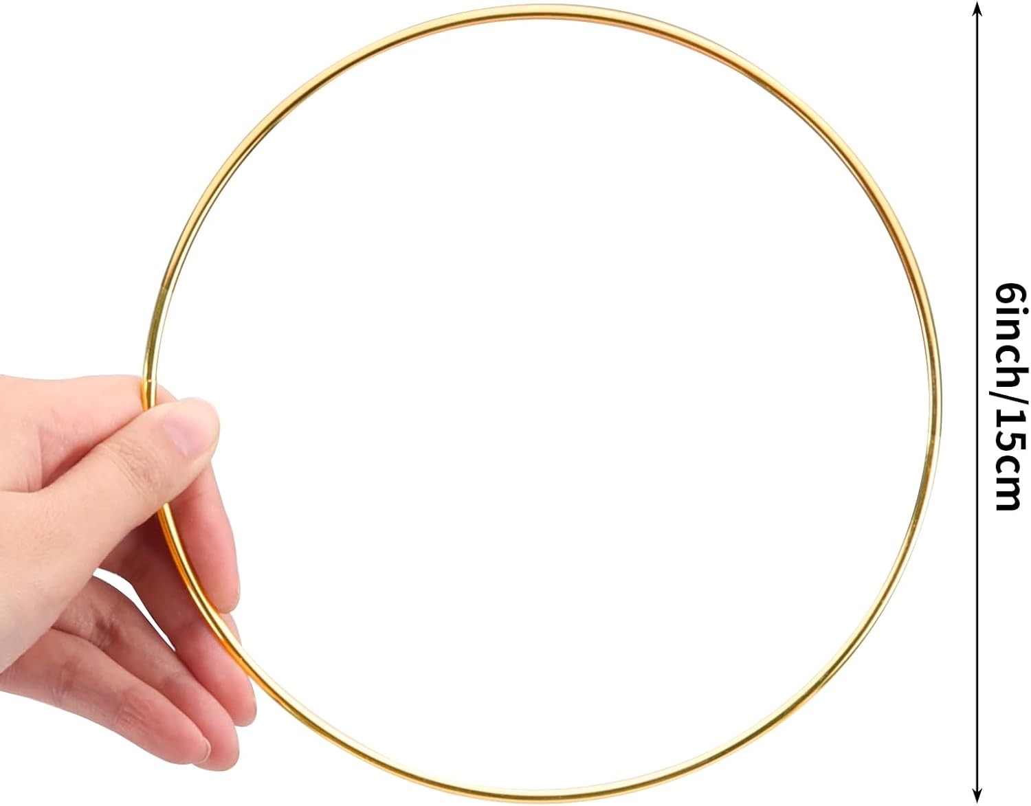 10 Pcs 6in Gold Metal Rings for Crafts Dream Catcher Hoops DIY Decor Centerpiece