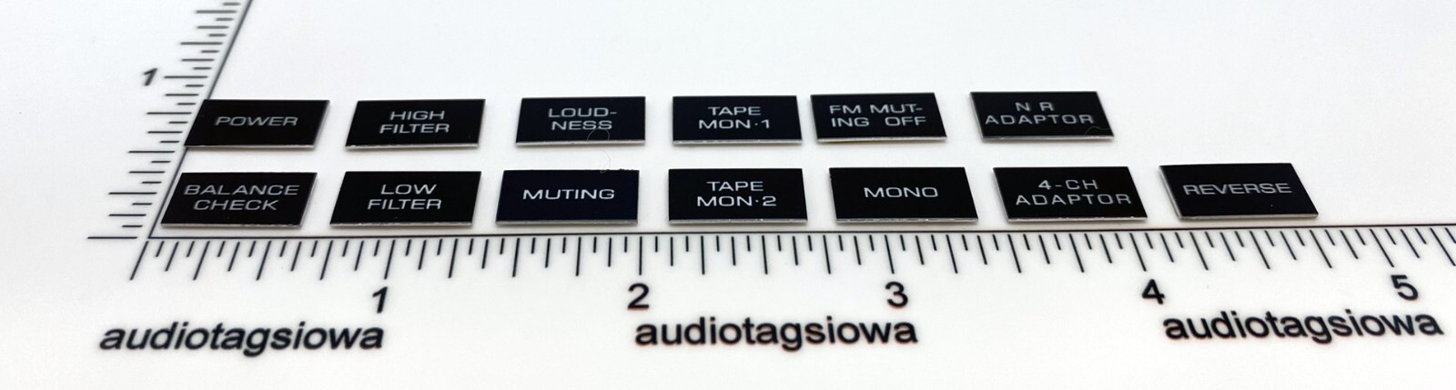 Sansui Vintage Receiver Badges for Buttons All Models 7000, 6, 7, 8 Full Set