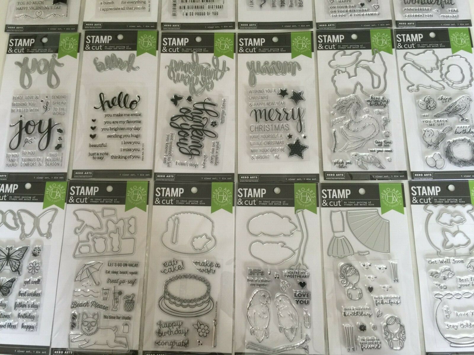 Hero Arts Stamp & Cut YOU CHOOSE! All your Favorite Clear Stamps and Match Dies