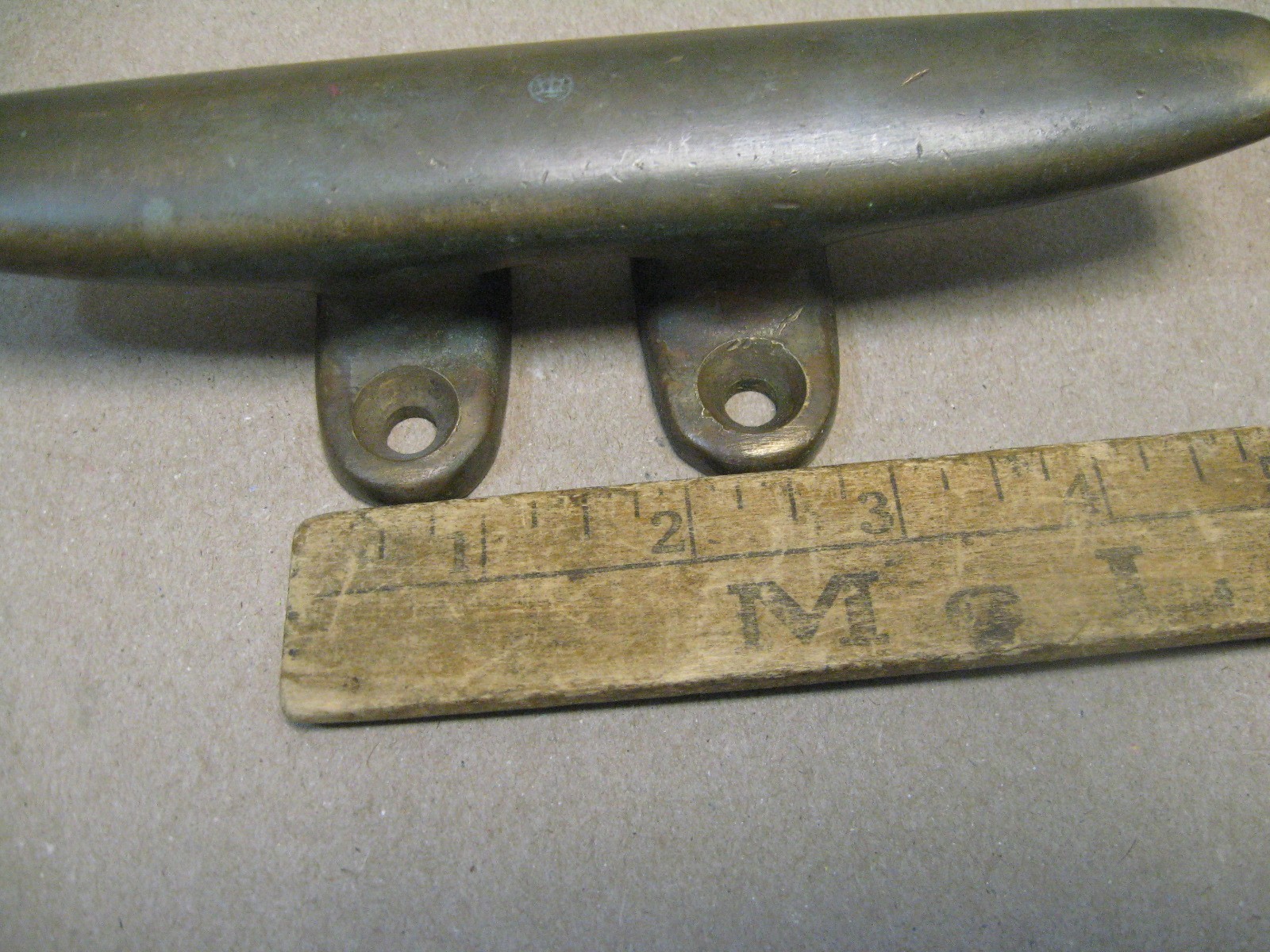 Antique Vtg 7" Solid Bronze Merriman Boat Sailboat Marine Mooring Cleat