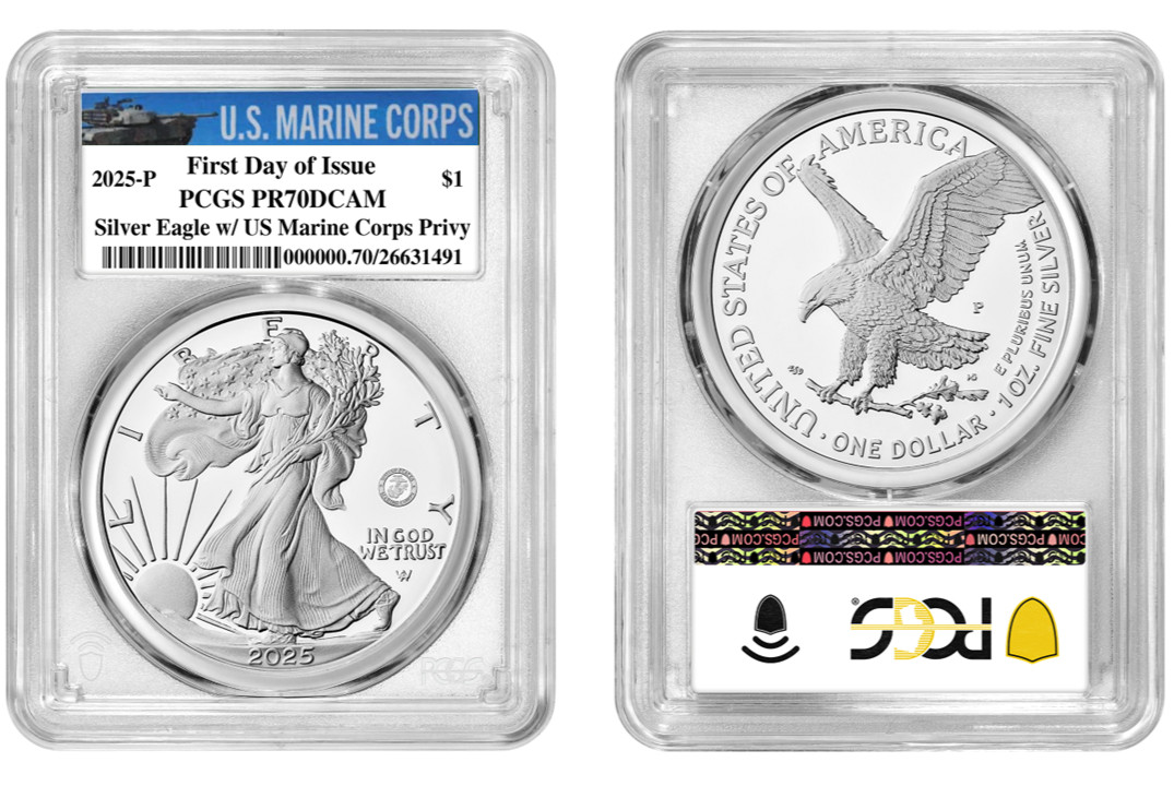 2025 P Silver Eagle $1 Marine Privy PCGS PR70DCAM First Day Of Issue #904
